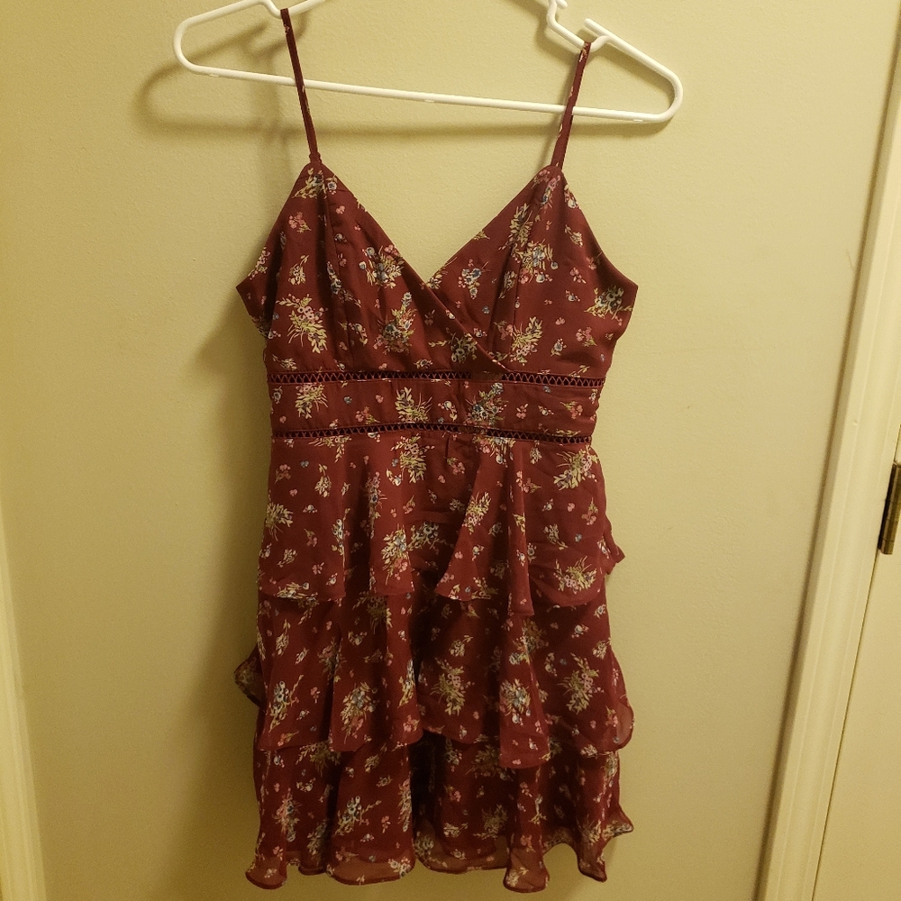 Trixxi Purple Floral Dress